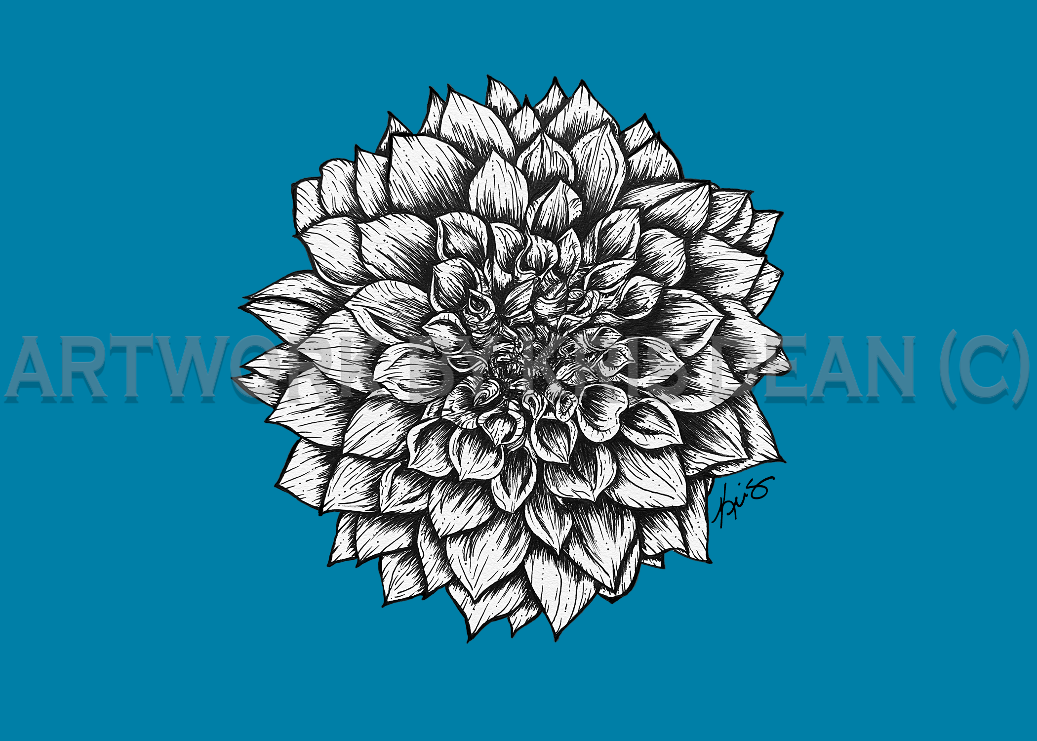 Flower Cross Print — Kris' Artworks